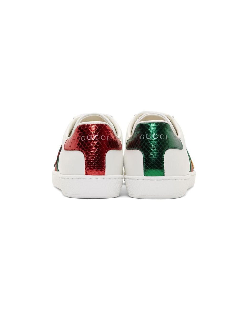 Gucci Pineapple & Ladybug Ace Sneakers in White | Lyst