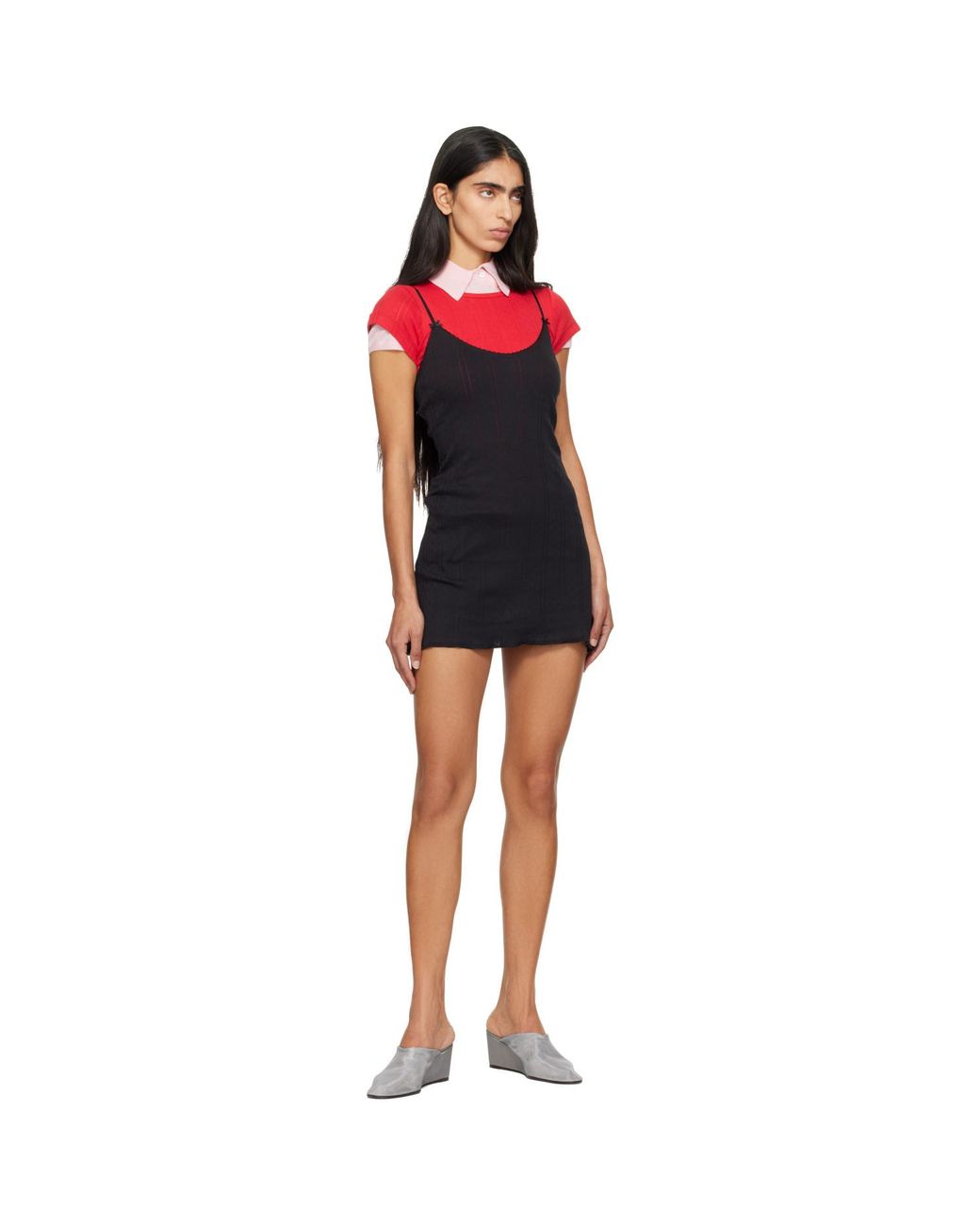 Cou Cou Red 'The Cami Slip' Minidress