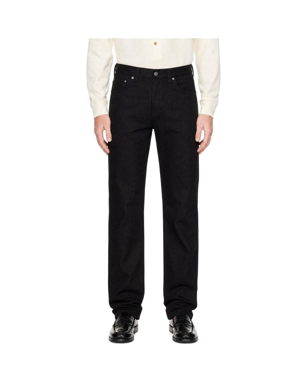 Nudie Jeans Black Gritty Jackson Jeans for men