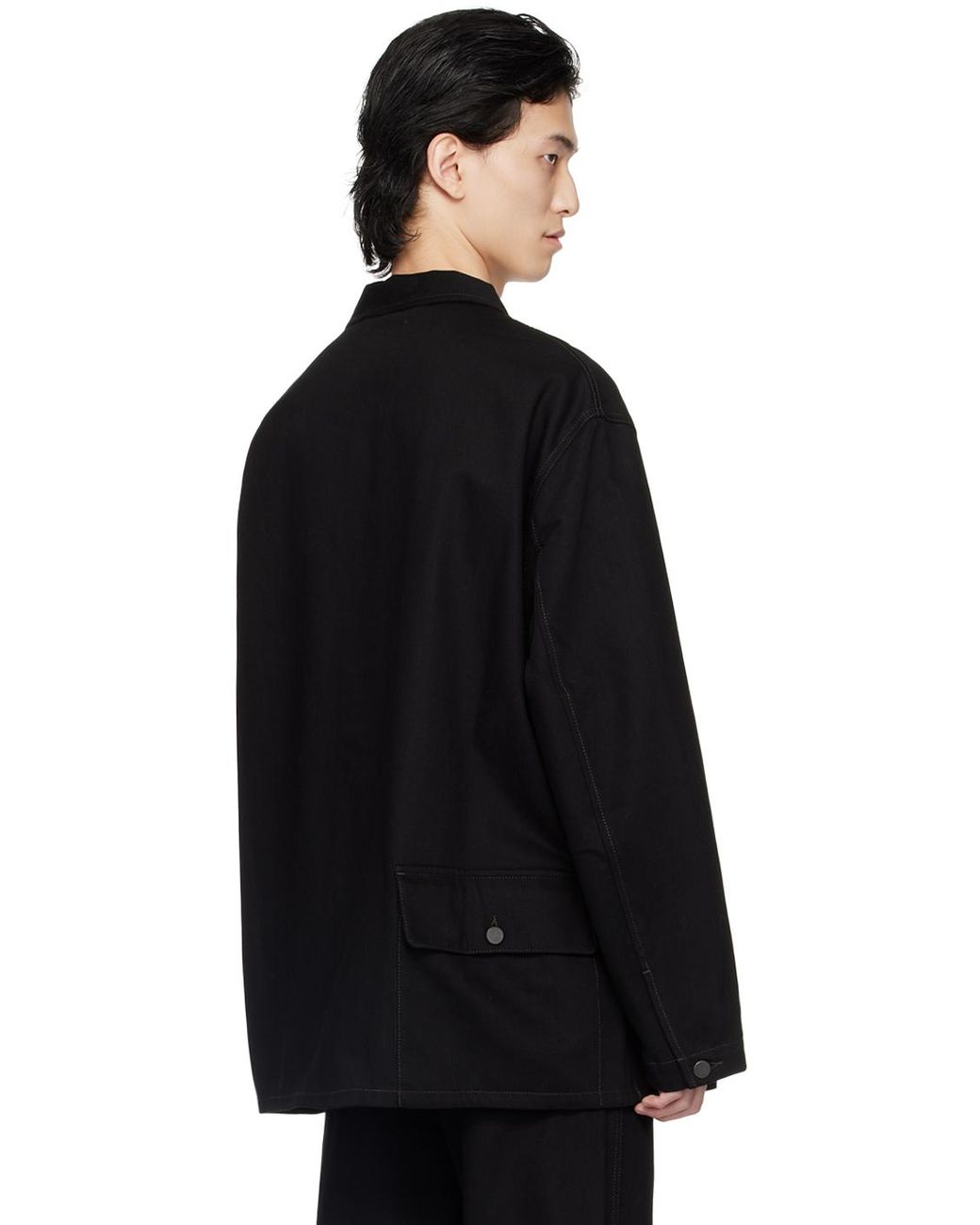 Lemaire Workwear Denim Jacket in Black for Men | Lyst Australia