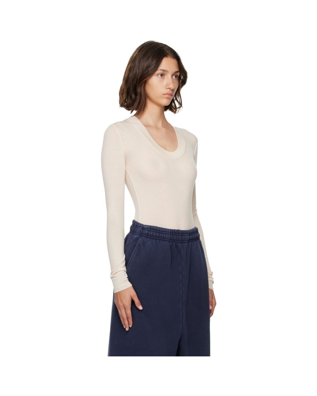 Entire studios Blue Circle Neck Bodysuit