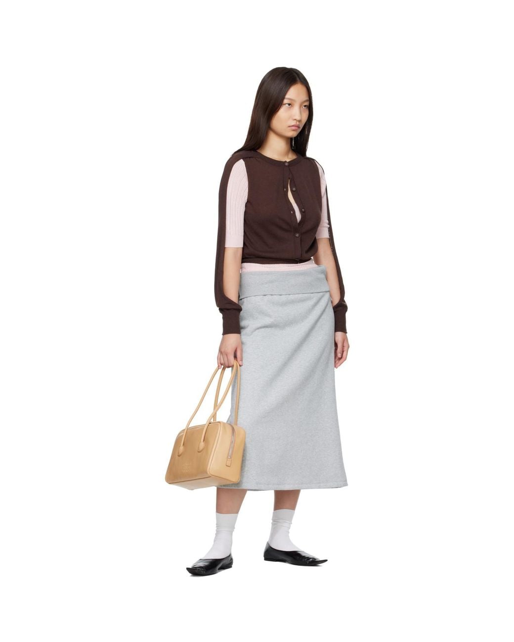 MARGE SHERWOOD Brown Soft Boston Bag