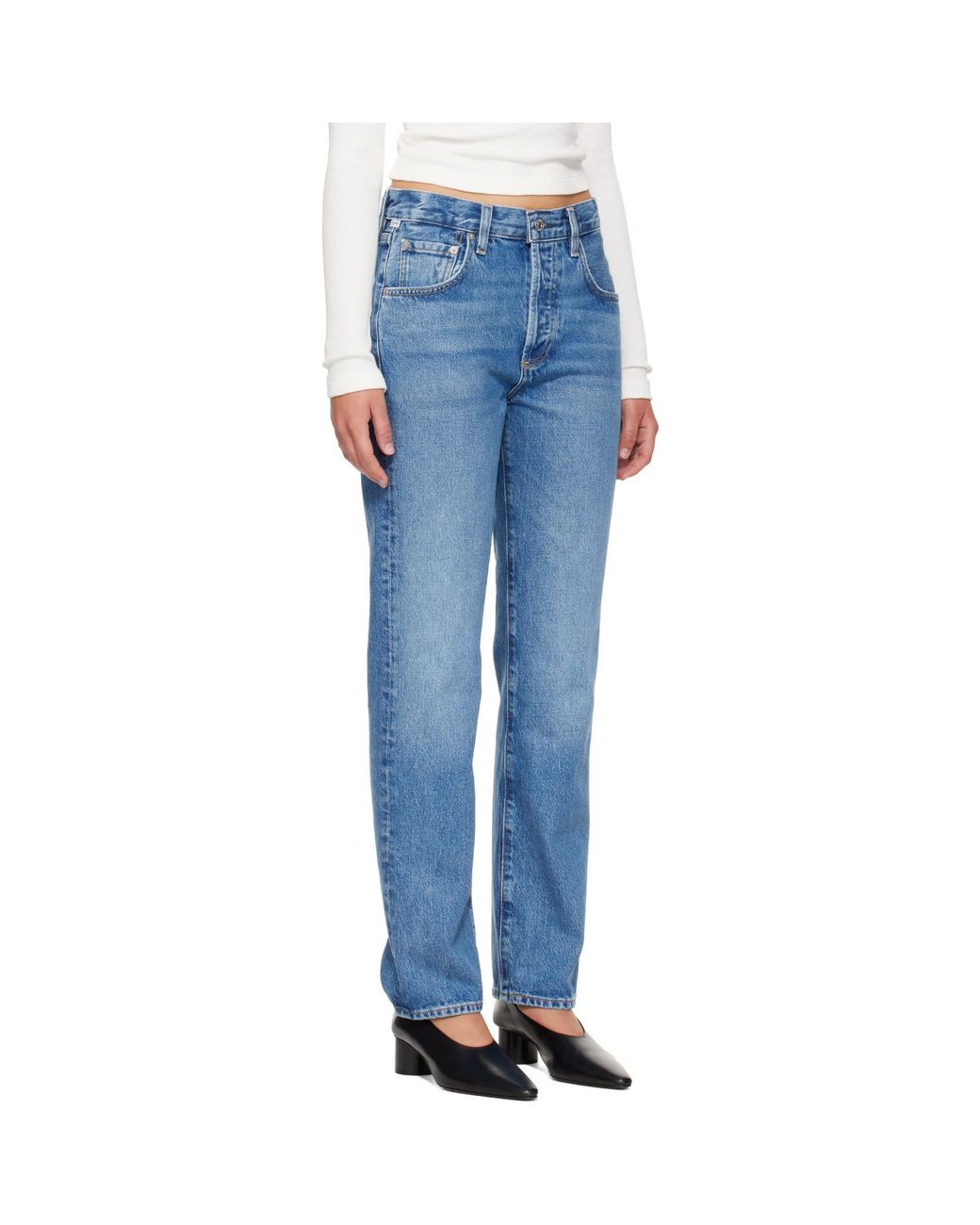 Citizens of Humanity Blue 90S High Rise Straight Jeans