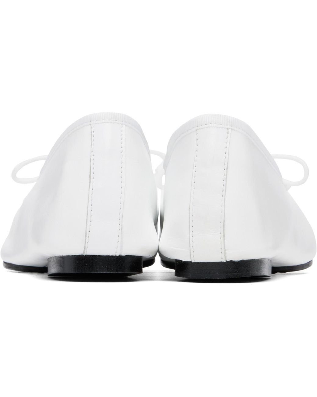 About Arianne White Mila Ballerina Flats