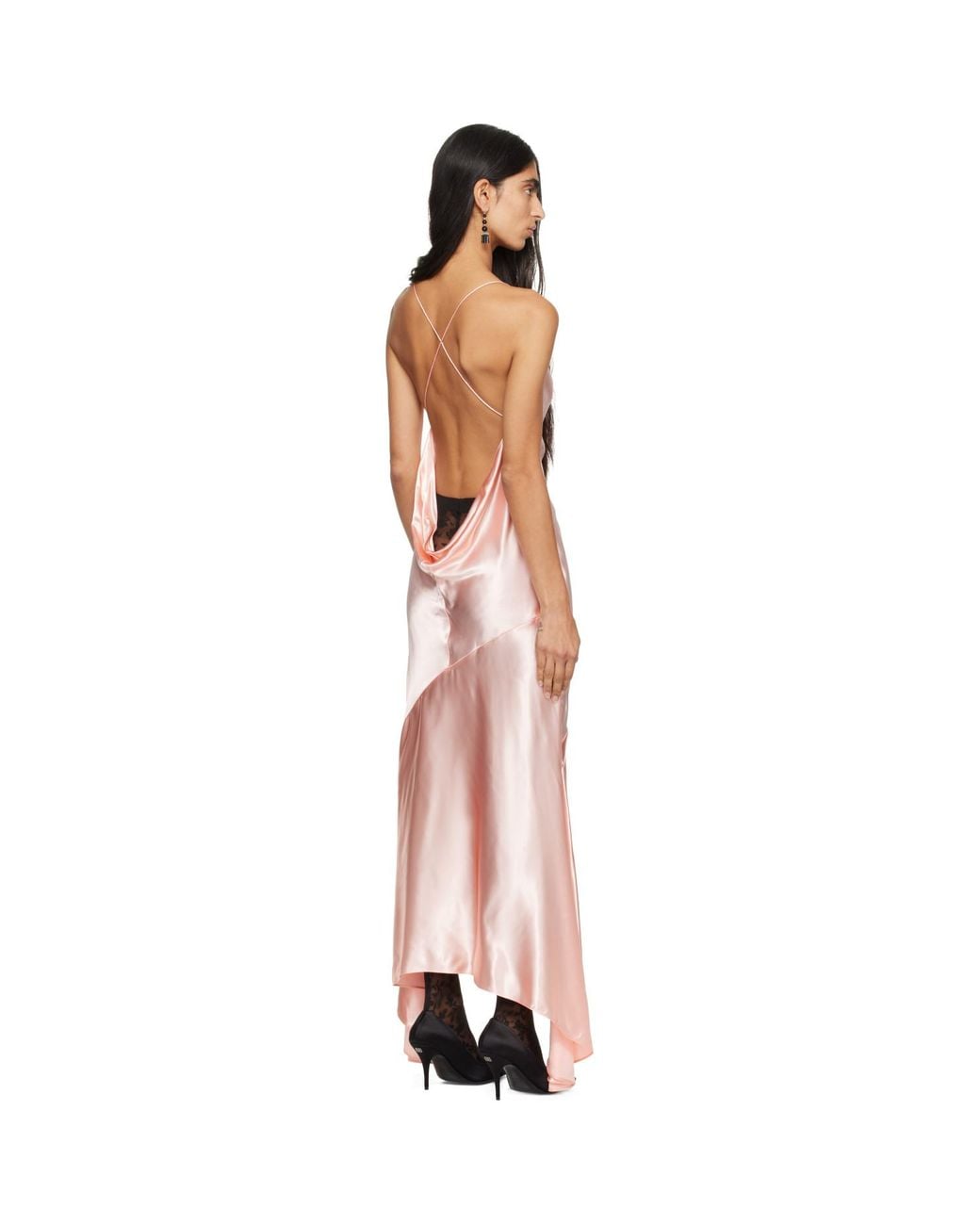 Mugler Pink Floating Midi Dress