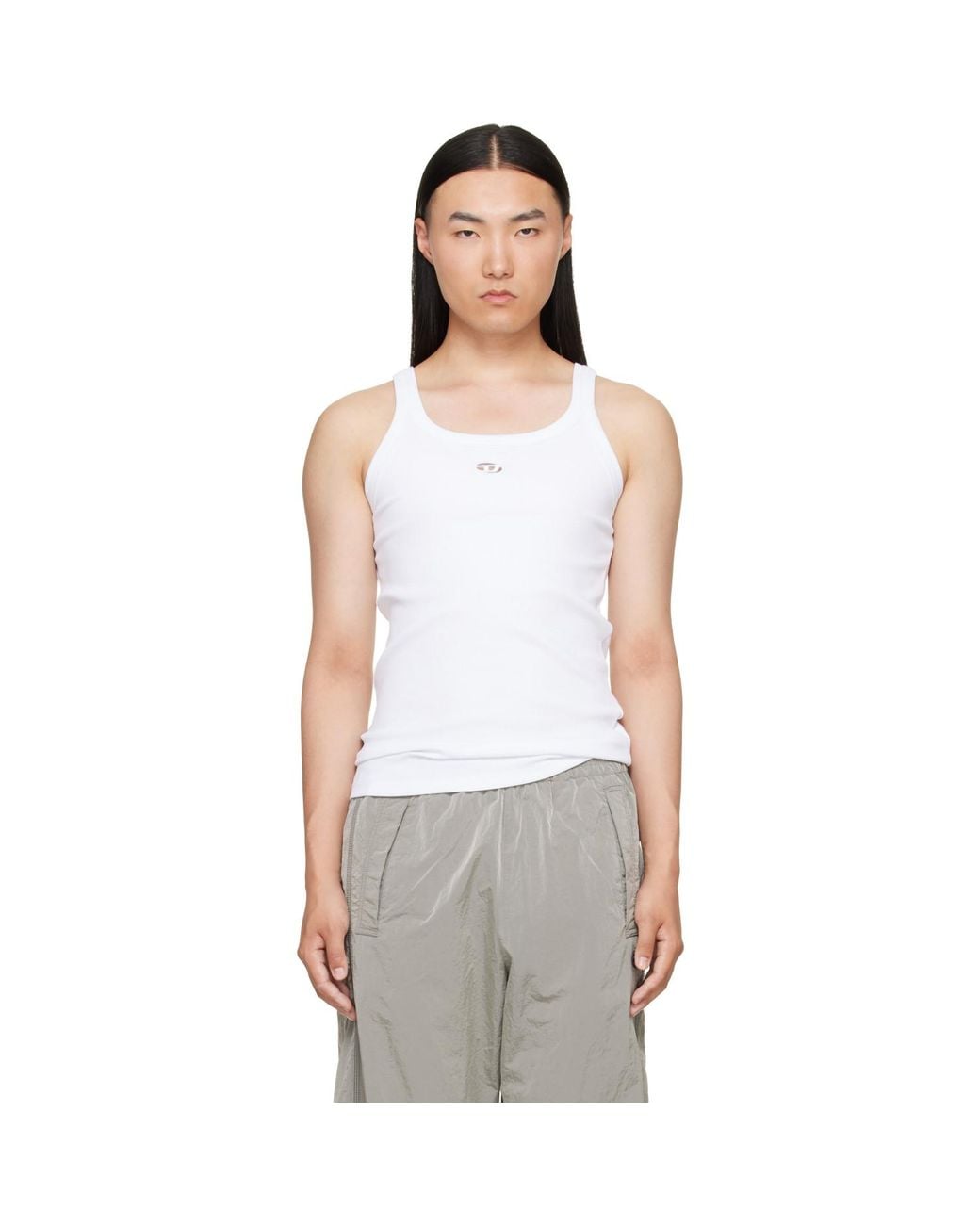 DIESEL White T-Wife-Dco Tank Top for men