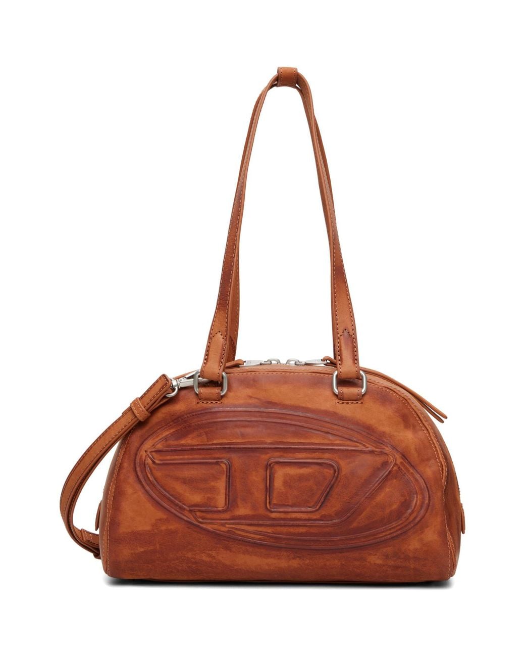 DIESEL Brown 1Dr Dome Soft Shoulder Bag for men