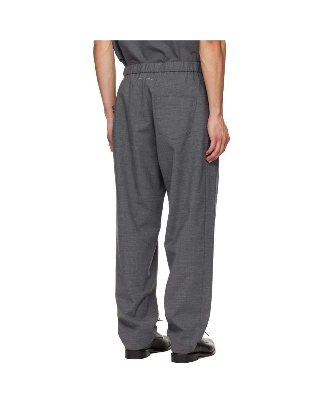 MM6 by Maison Margiela Black Drawstring Trousers for men