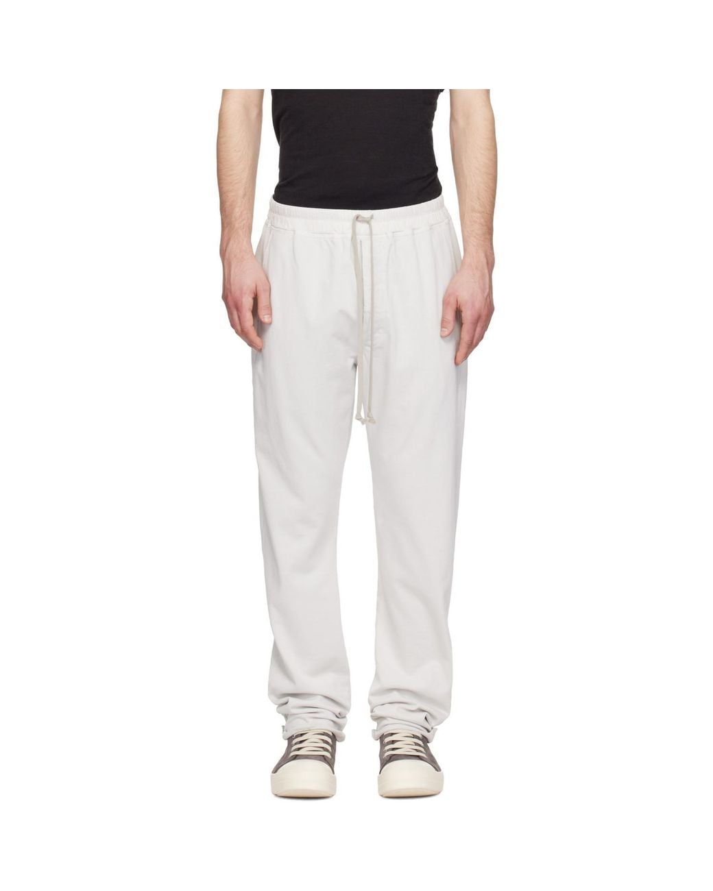 Rick Owens Black Off- Temple Berlin Drawstring Sweatpants for men