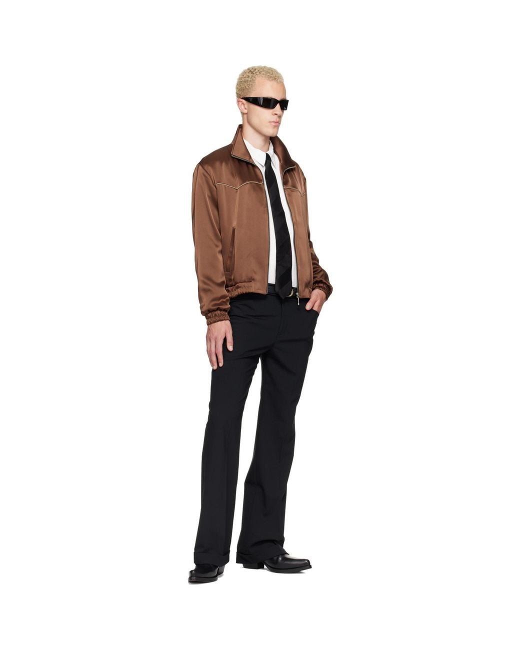 Ernest W. Baker Brown Ssense Exclusive Western Track Jacket for men
