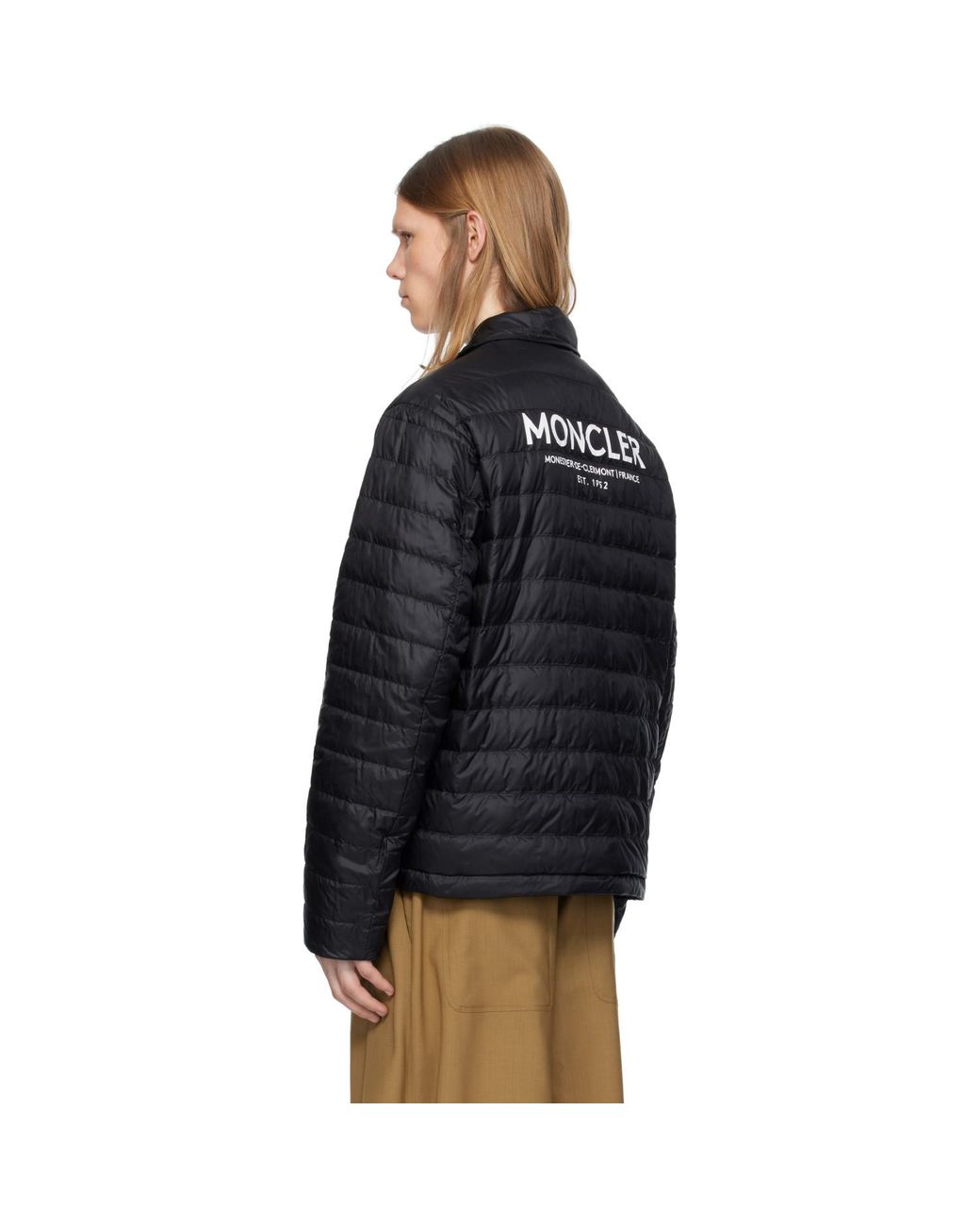 Moncler Black Cidone Reversible Down Overshirt for men