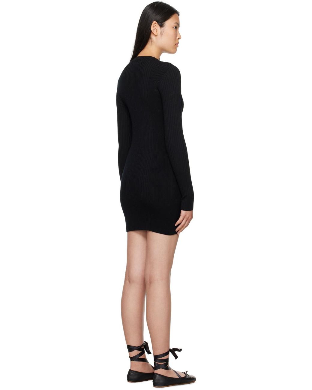 Feng Chen Wang Black Layered Minidress