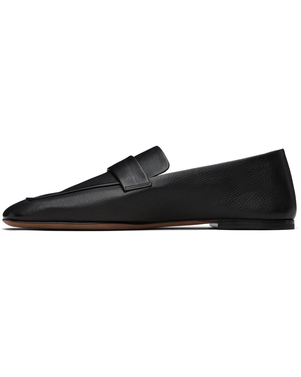 The Row Black Square Loafers