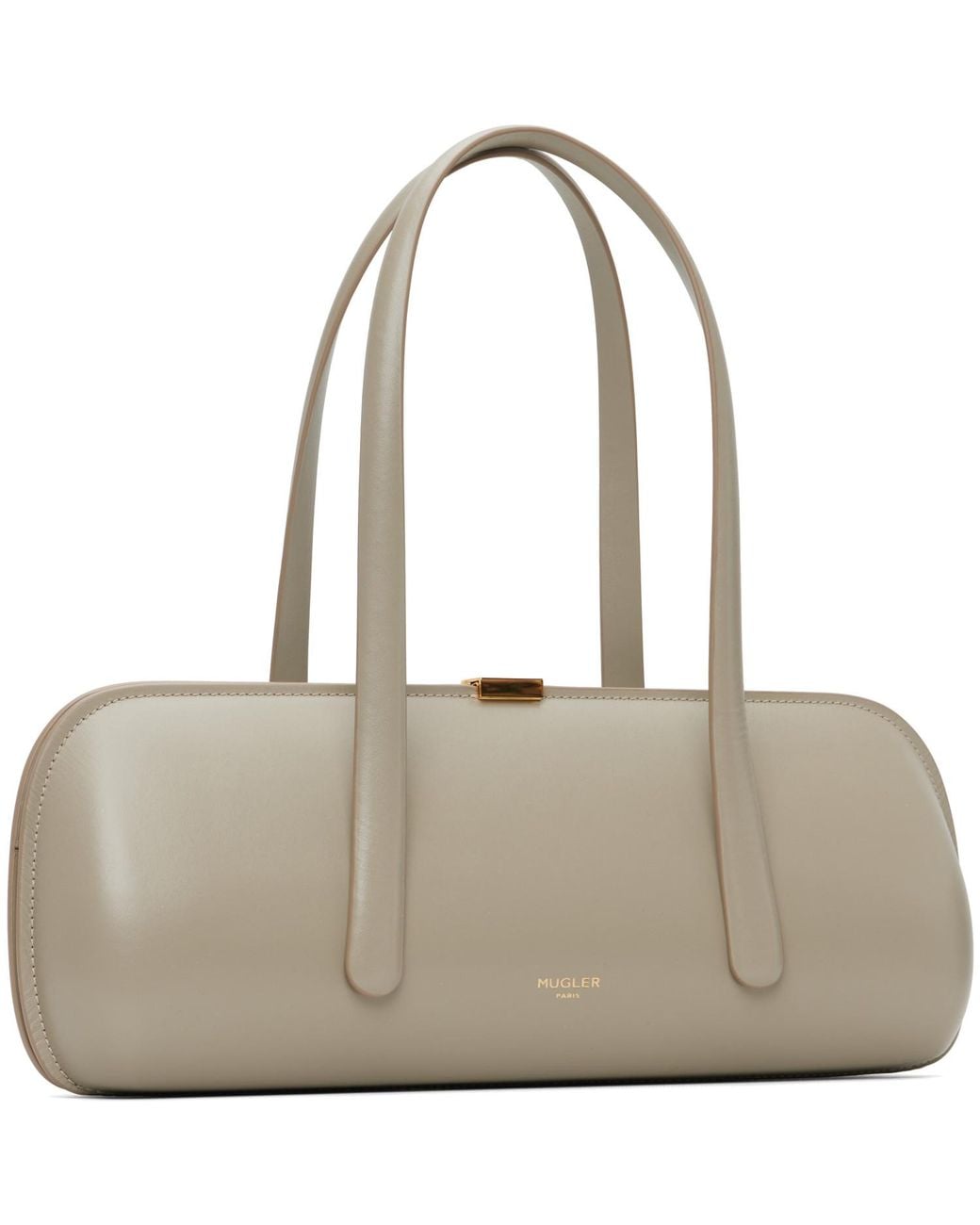 Mugler Gray Taupe Aurora Bag