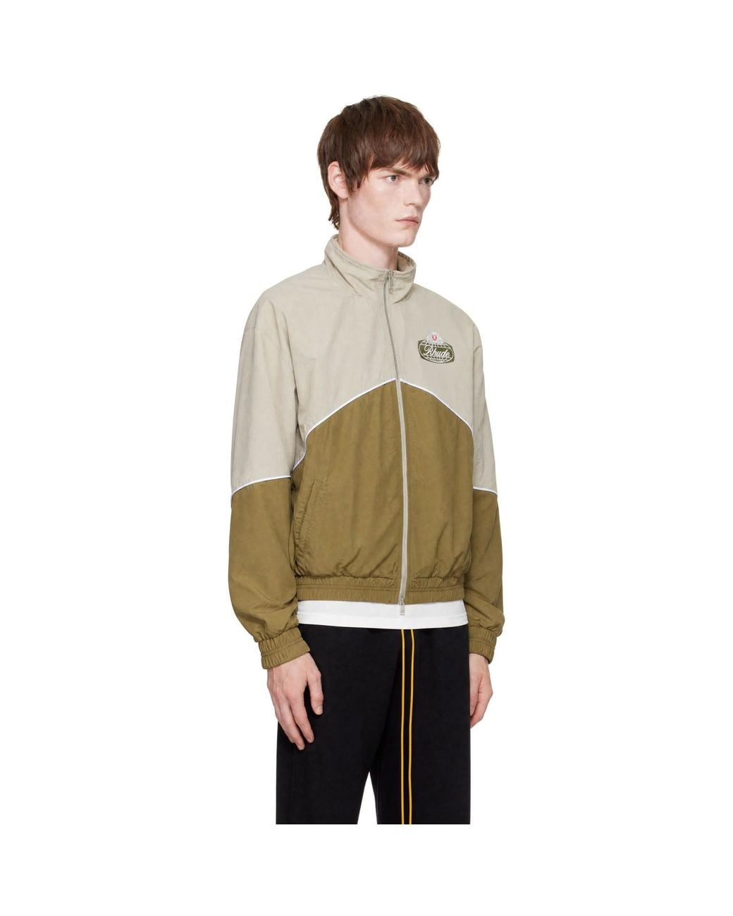 Rhude Natural Khaki Desert Racing Track Jacket for men