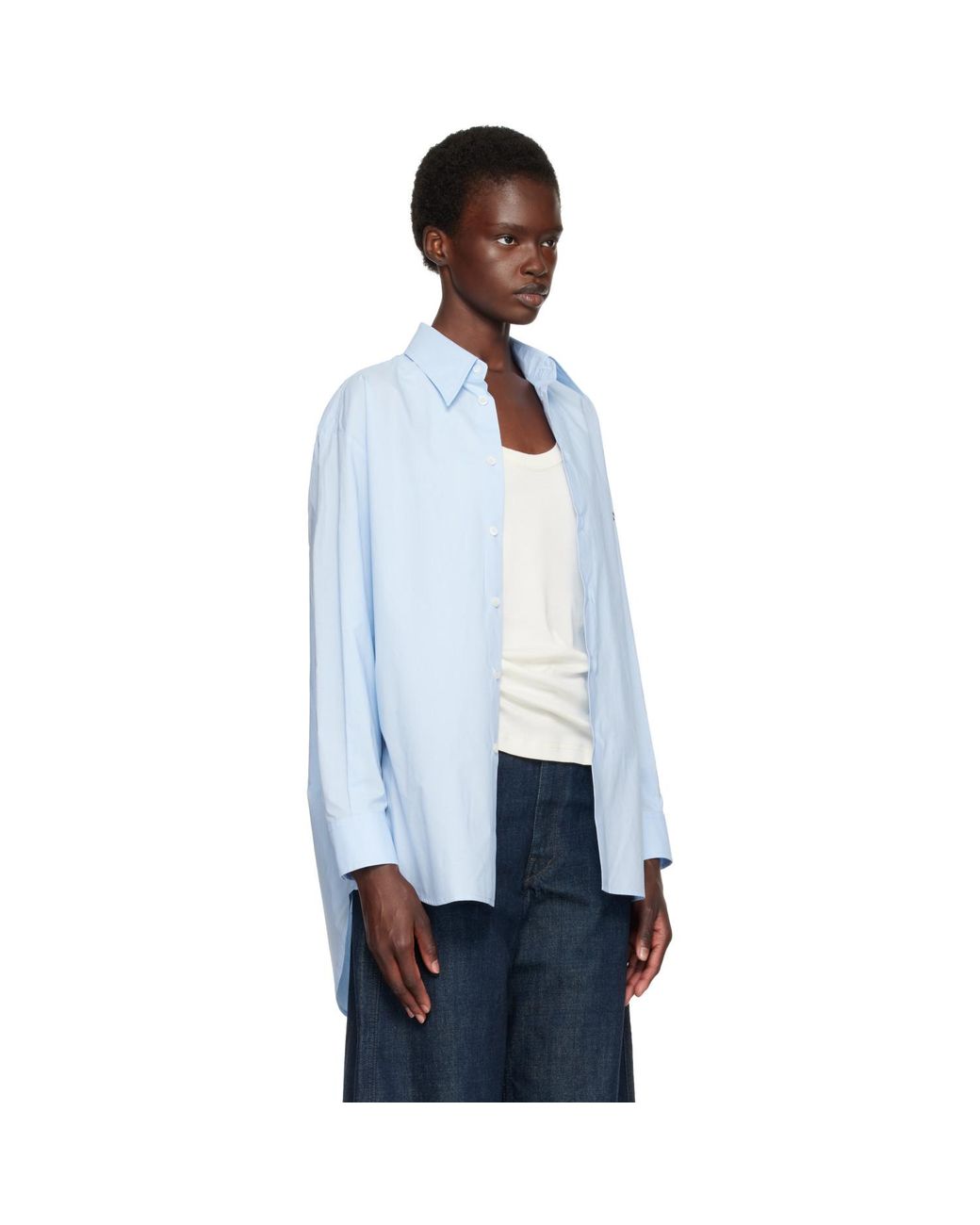 MM6 by Maison Margiela Blue Poplin Shirt