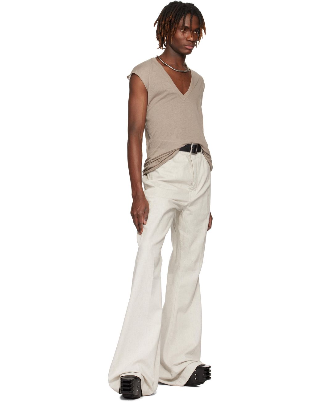 Rick Owens Off- Hollywood Bolan Bootcut Jeans in White for Men