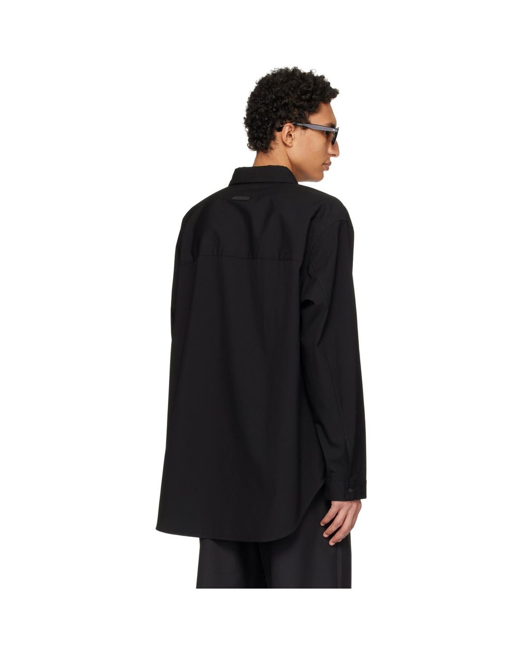 Fear Of God Black Cotton Wool Oxford Classic Shirt for men
