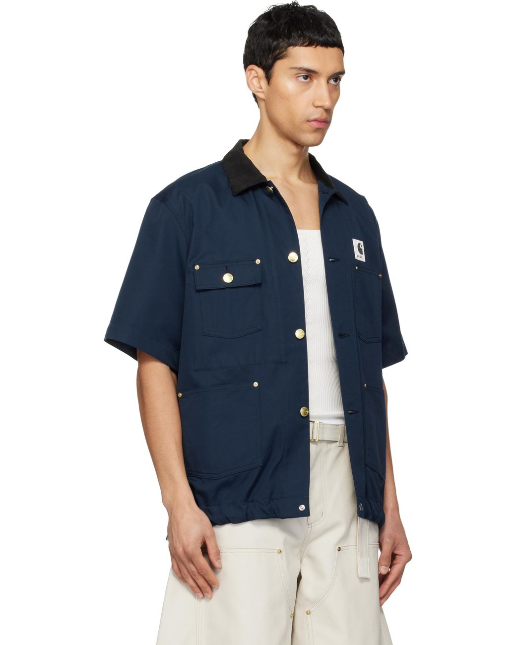 Sacai Carhartt Wip Edition Duck Shirt in Blue for Men | Lyst