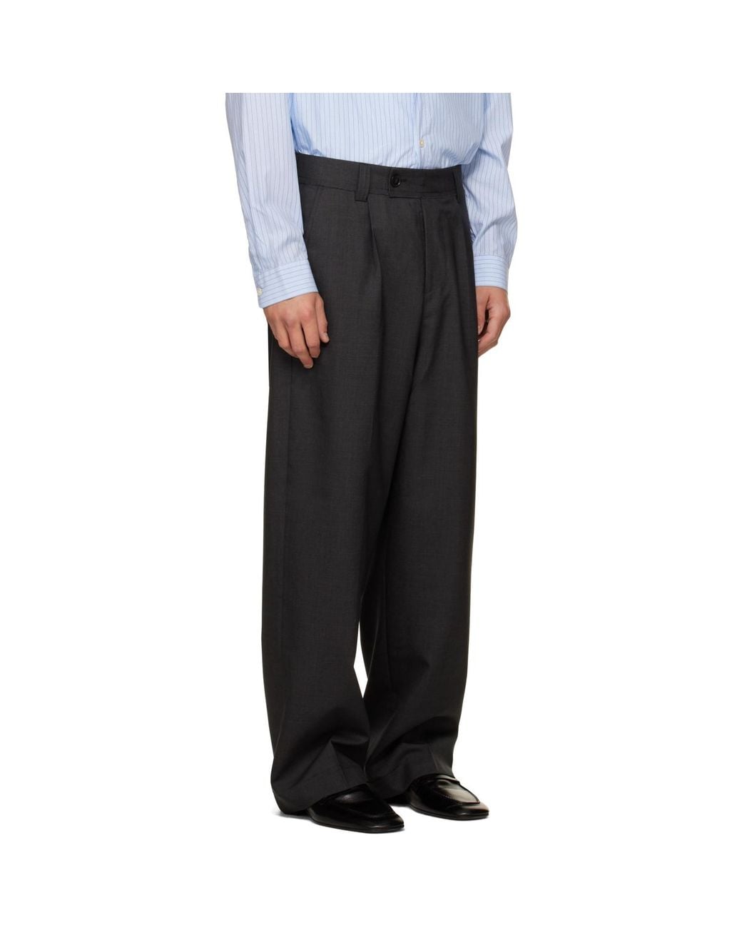 mfpen Black Patch Trousers for men