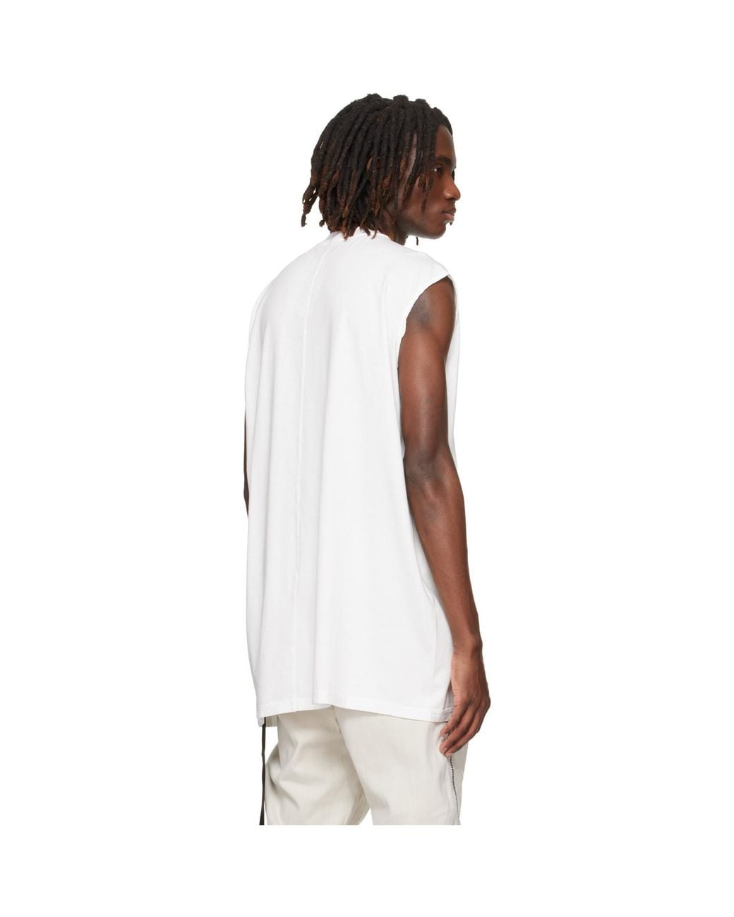 Rick Owens White Off- Temple Tarp T-Shirt for men