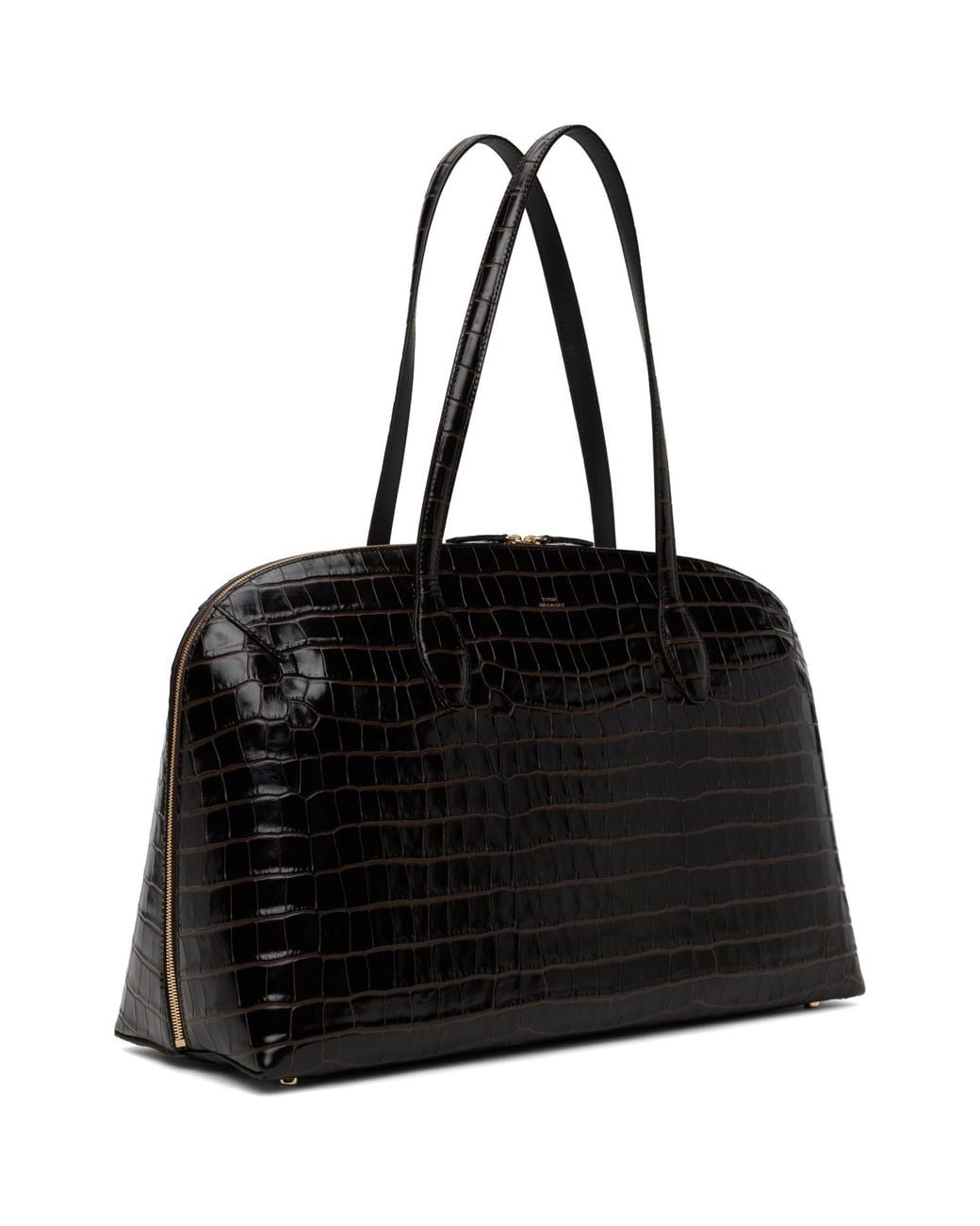 Totême Black Croco-Embossed Day Tote