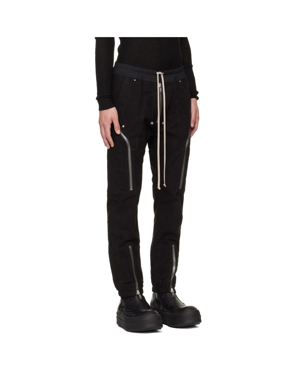 Rick Owens Black Tower Heizer Cargo Pants for men