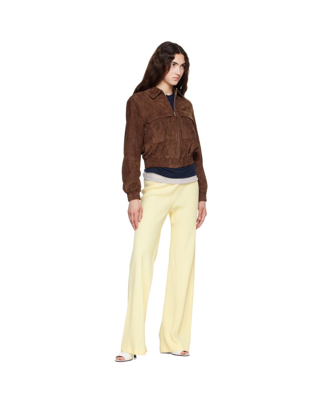 Mackage Brown Senka-Su Patch Pocket Suede Jacket
