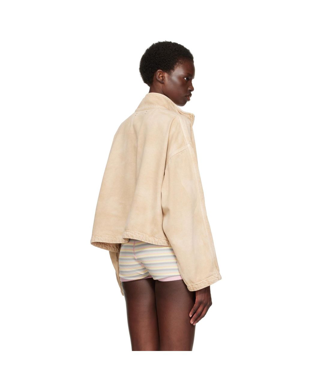 Amiri Natural Tan Denim Track Jacket