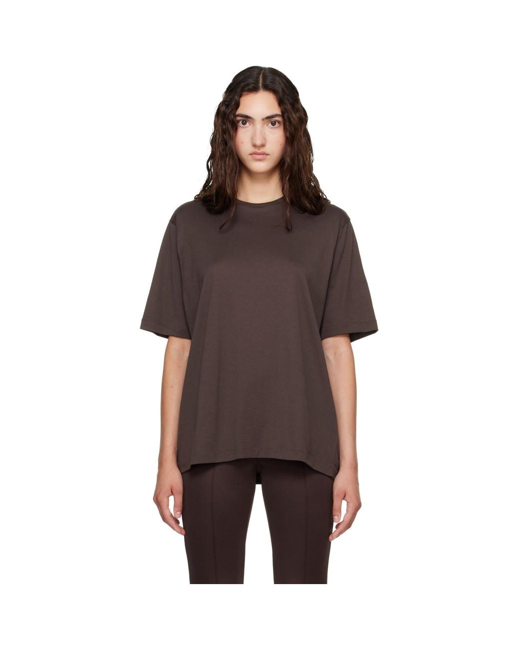 Frankie Shop Brown Harper Soft Organic T-Shirt