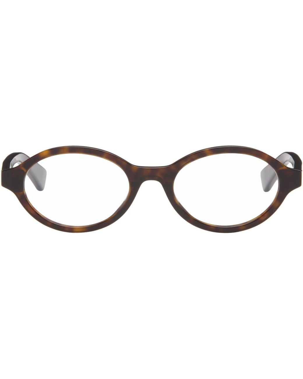 Bottega Veneta Brown Classic Oval Glasses