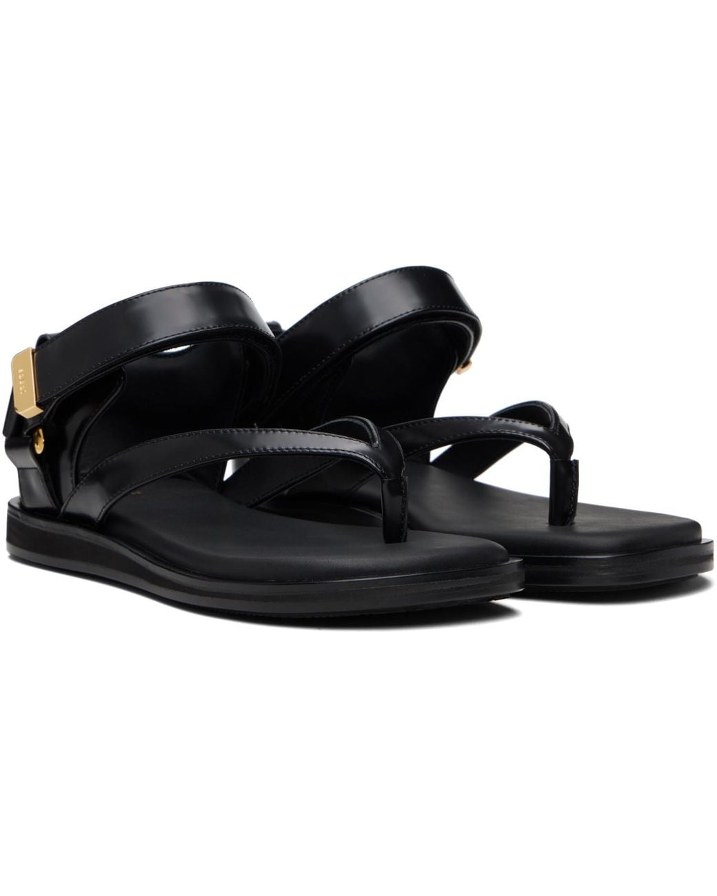 Sacai Black Belted Flip Flop Sandals