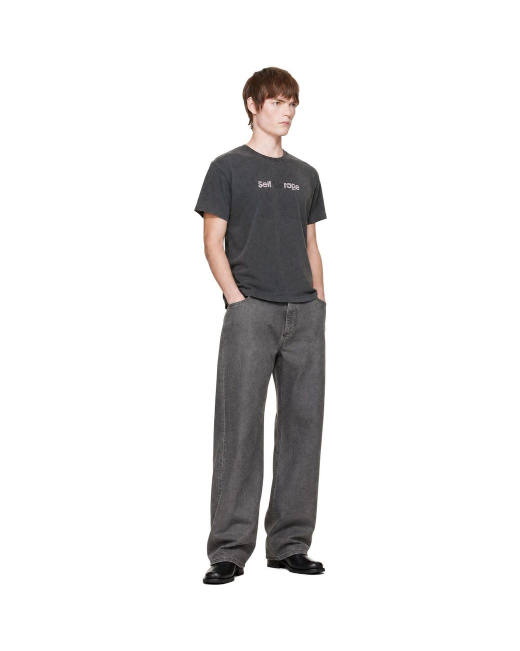 sunflower Gray Super Wide Jeans for men