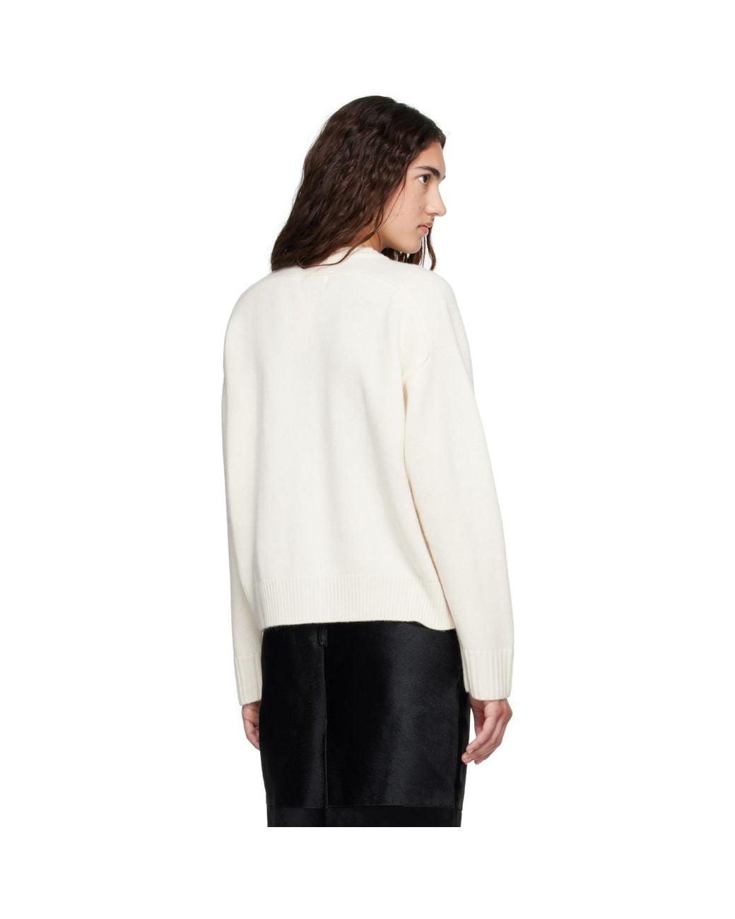 Loulou de Saison Black Off- Aidar Lds Wool Cashmere Cardigan
