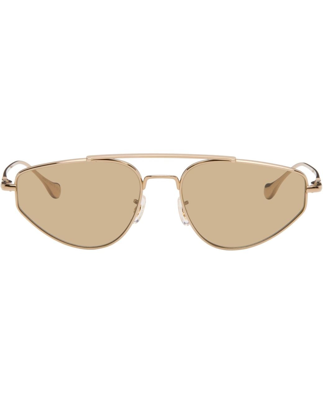 Jil Sander Natural Oliver Peoples 'Edition 5' Aviator Sunglasses