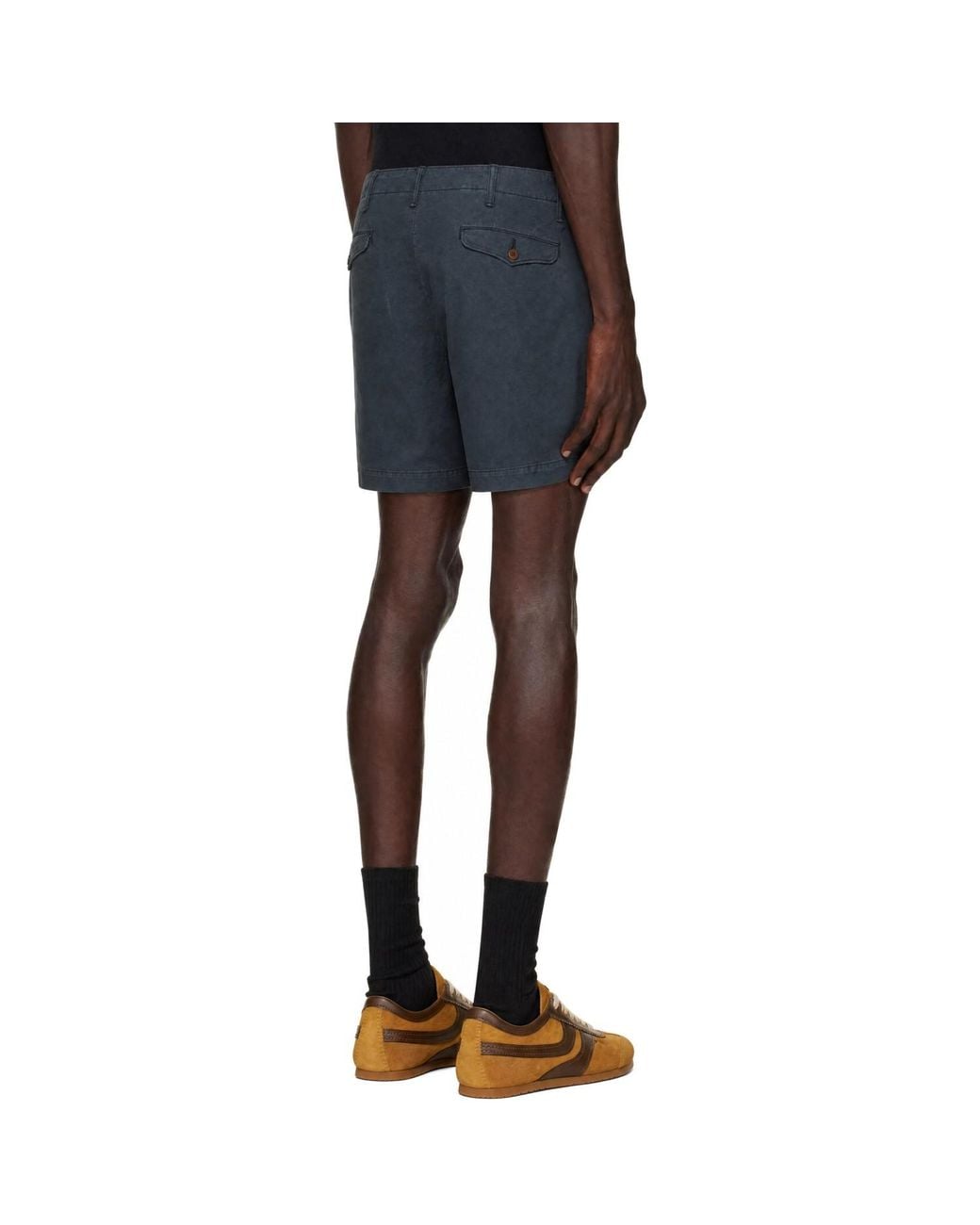 RRL Blue Chino Officer Shorts for men