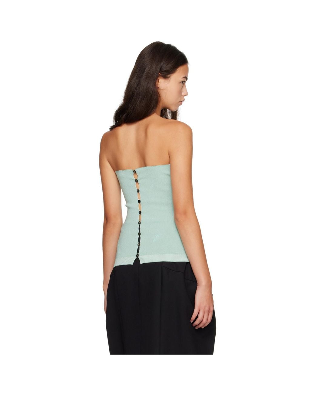 Jacquemus Green 'The Sera Knit' Tube Top
