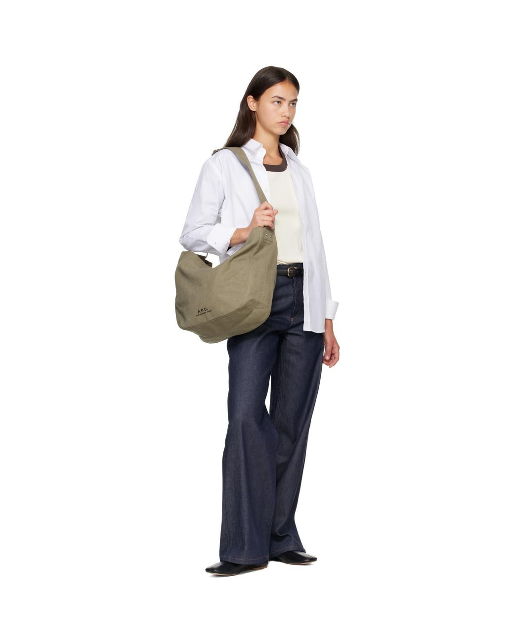 A.P.C. Green Journal Satchel