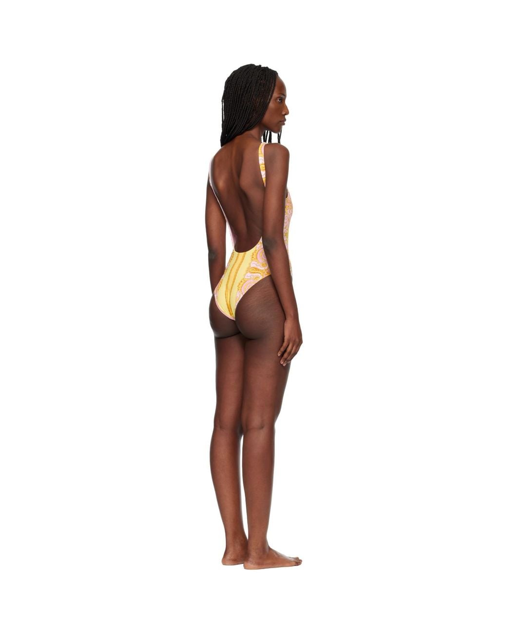 Versace Black Printed One-Piece Swimsuit