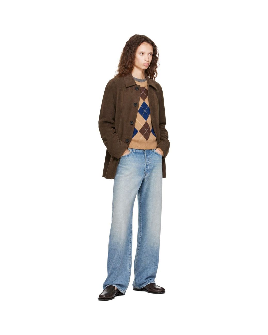 DUNST Brown Lily Half Faux-Suede Jacket