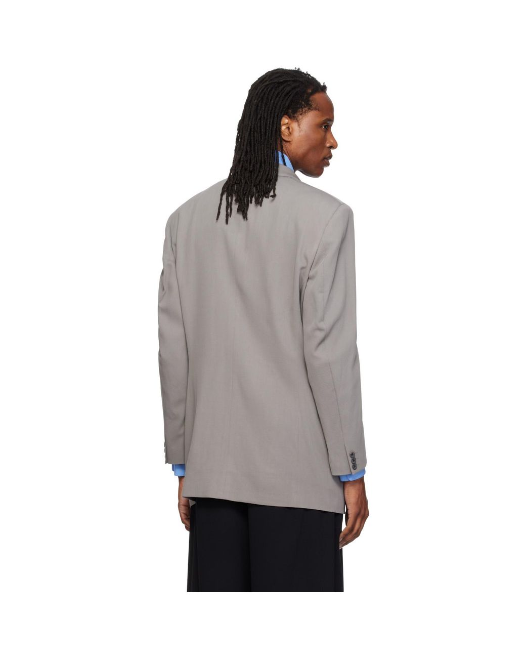 SOSHIOTSUKI Gray 80S Classic 6B Shaped Blazer for men