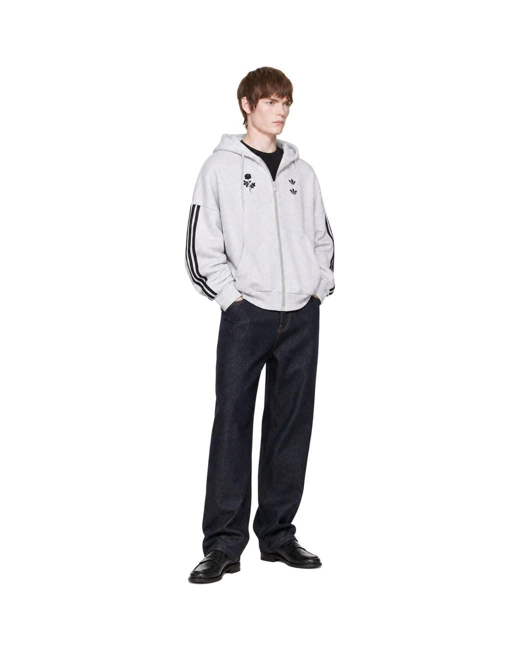 Willy Chavarria Gray Adidas Originals Edition Chavarria Fz Hoodie for men