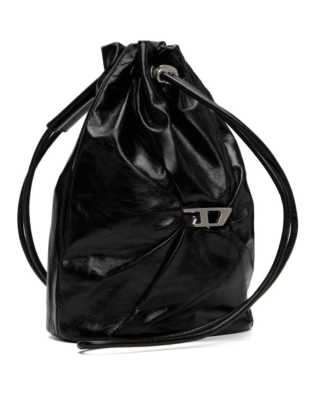 DIESEL Black Scrunch-D Mono Backpack