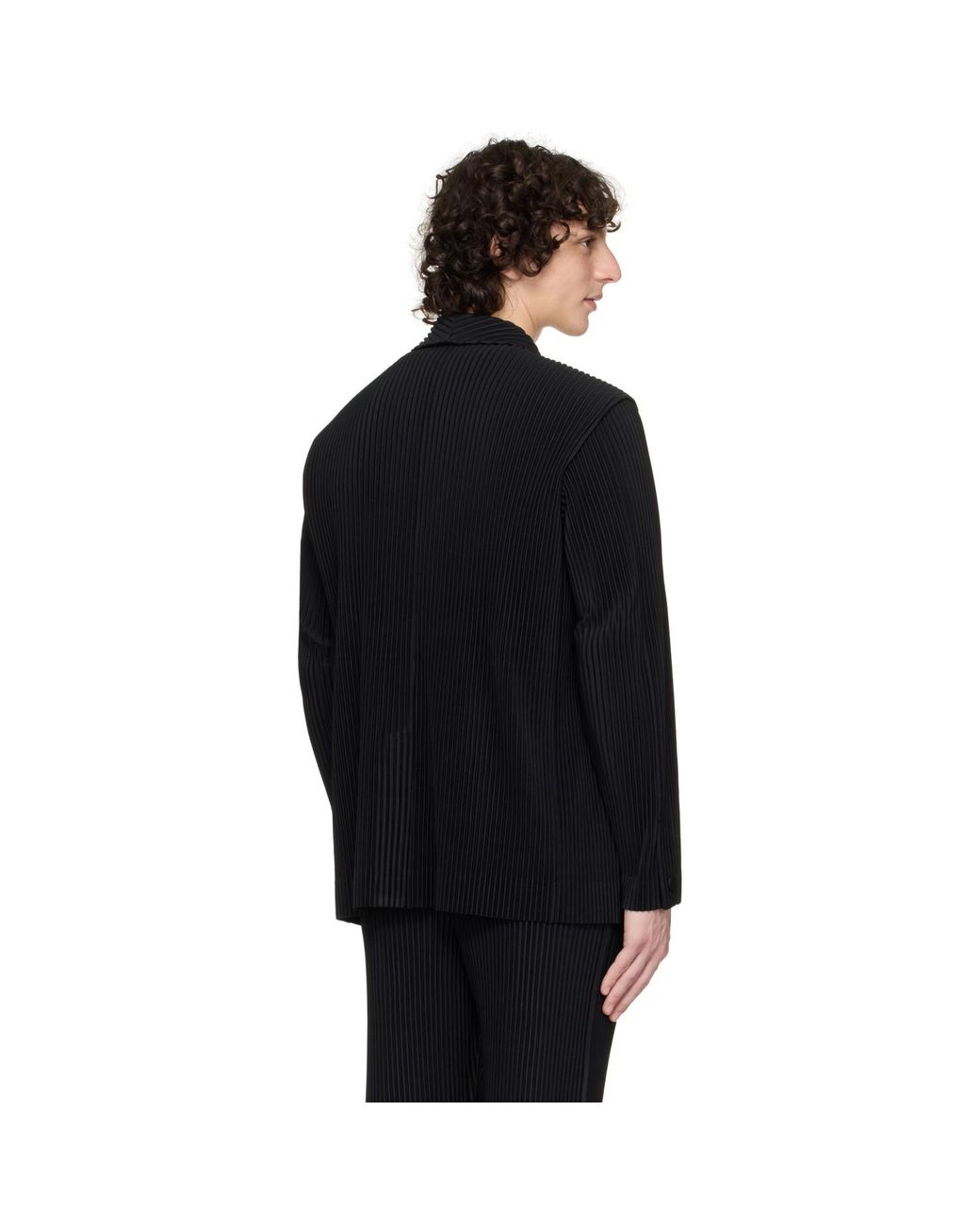 Homme Plissé Issey Miyake Black Tailored Pleats 2 Blazer for men