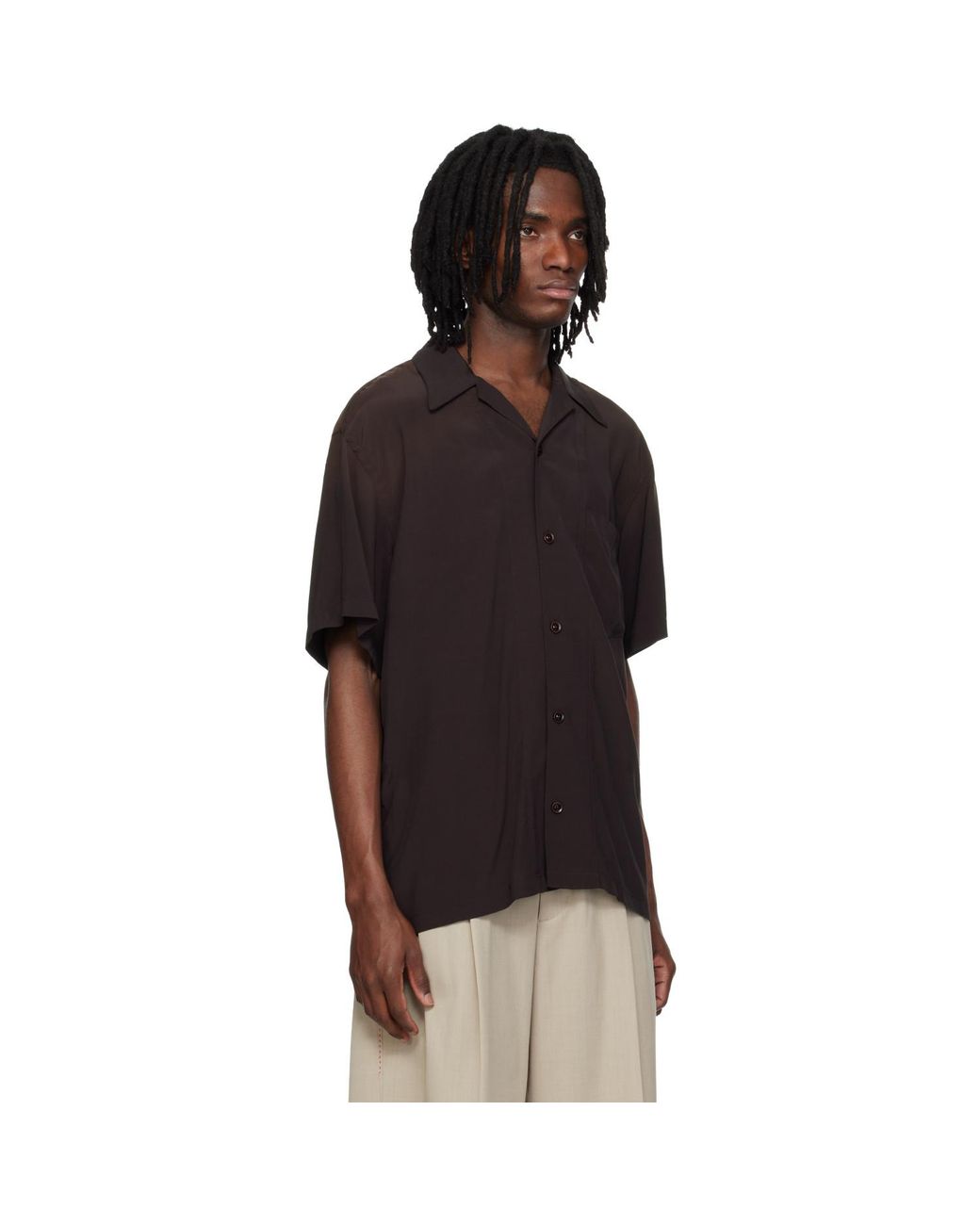 MMIC Black Burgundy Sundown Shirt for men