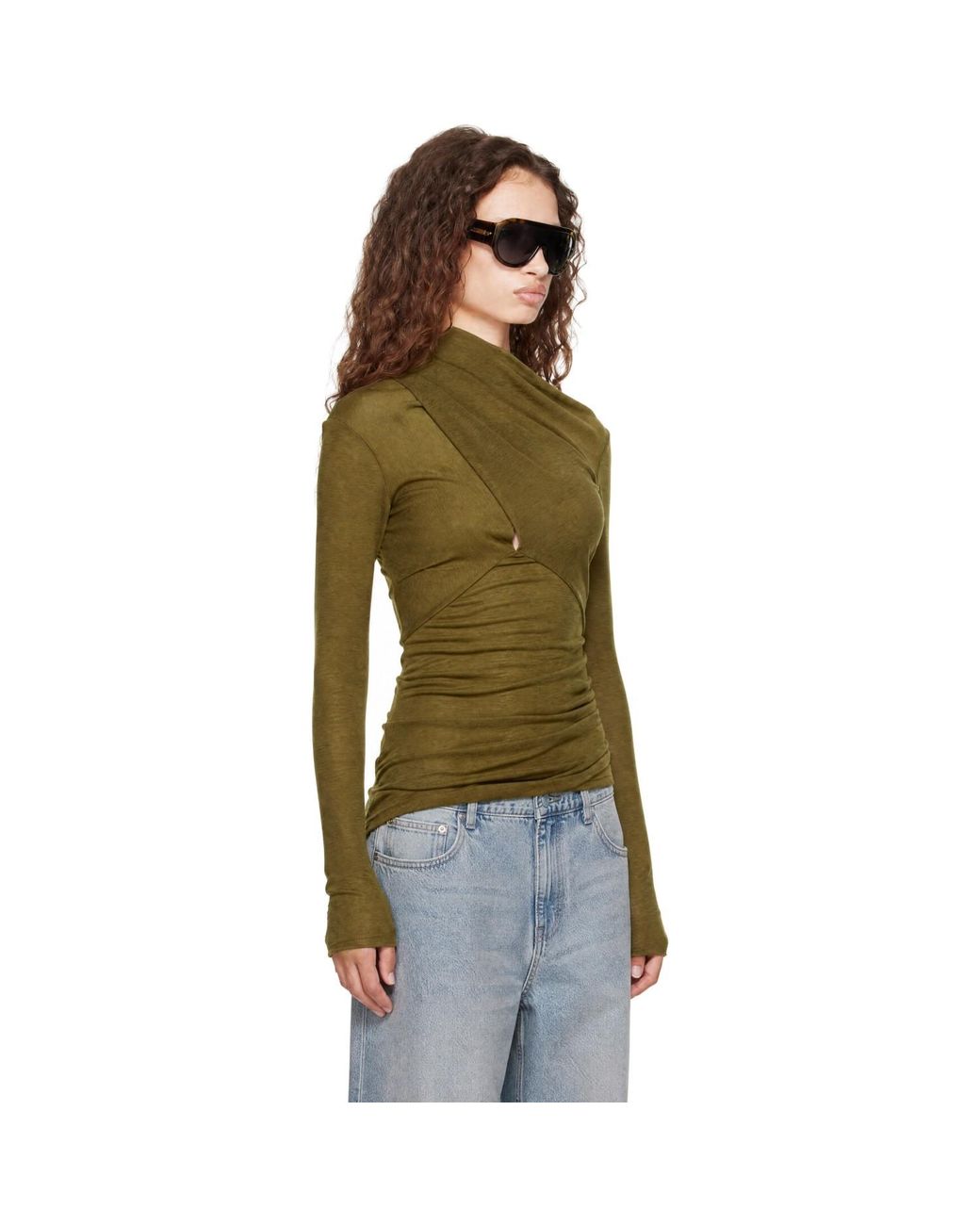 Entire studios Green Khaki Gres Top