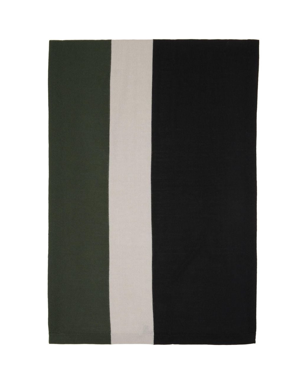 Kiko Kostadinov Black Khaki Sigo Knit Scarf for men