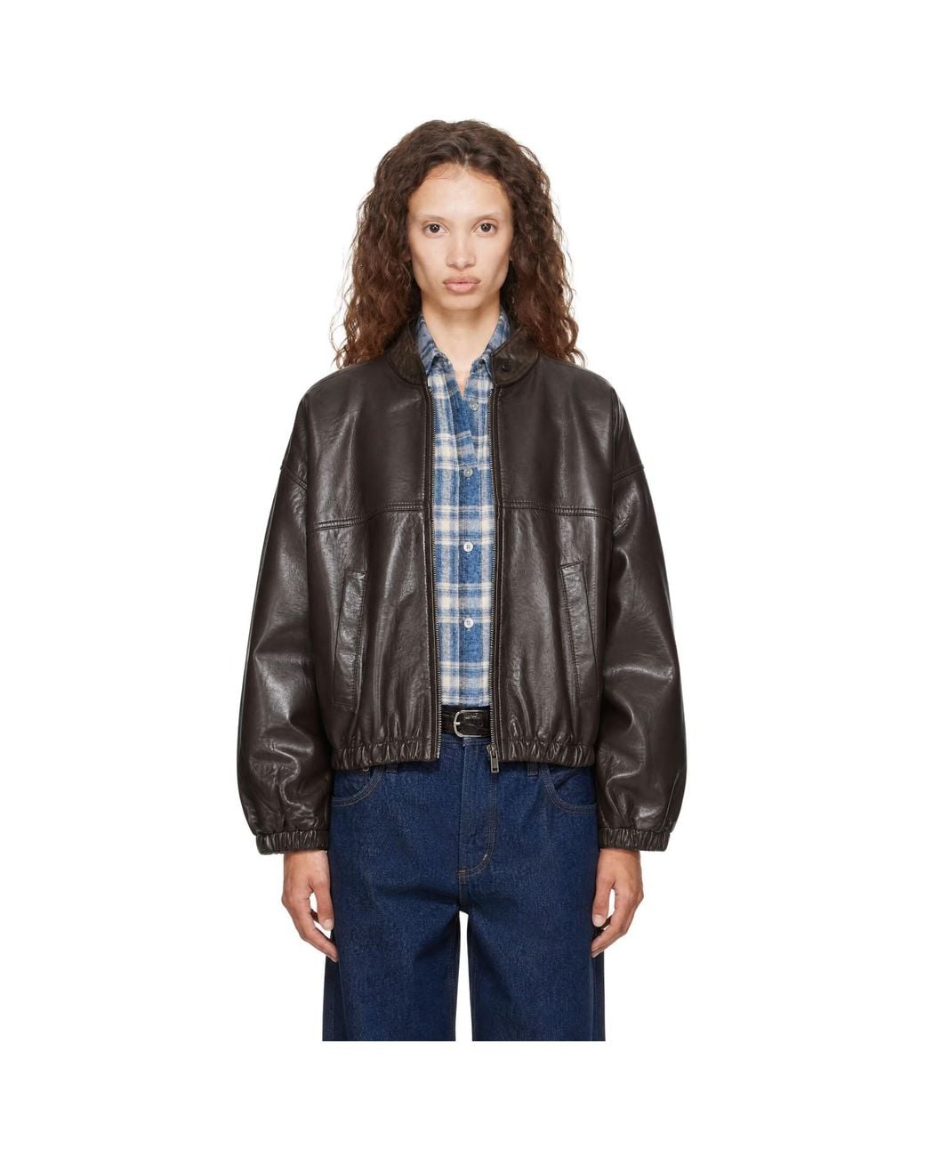 Citizens of Humanity Black Barracuta Bubble Recycled Leather Jacket