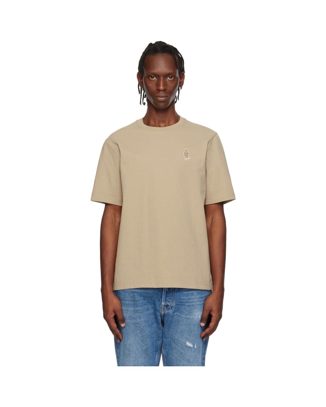 Maison Kitsuné Blue Dressed Fox Comfort T-Shirt for men