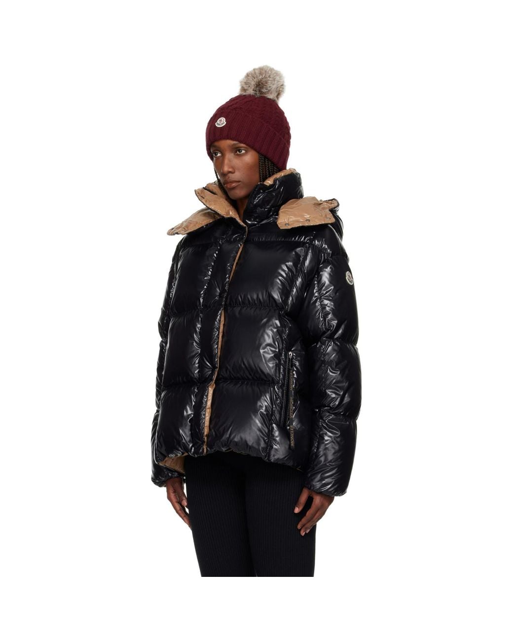 Moncler Black Parana Hooded Short Down Jacket